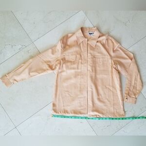 NWOT Silx Peach L/s Dress Collar Shirt. Size 6